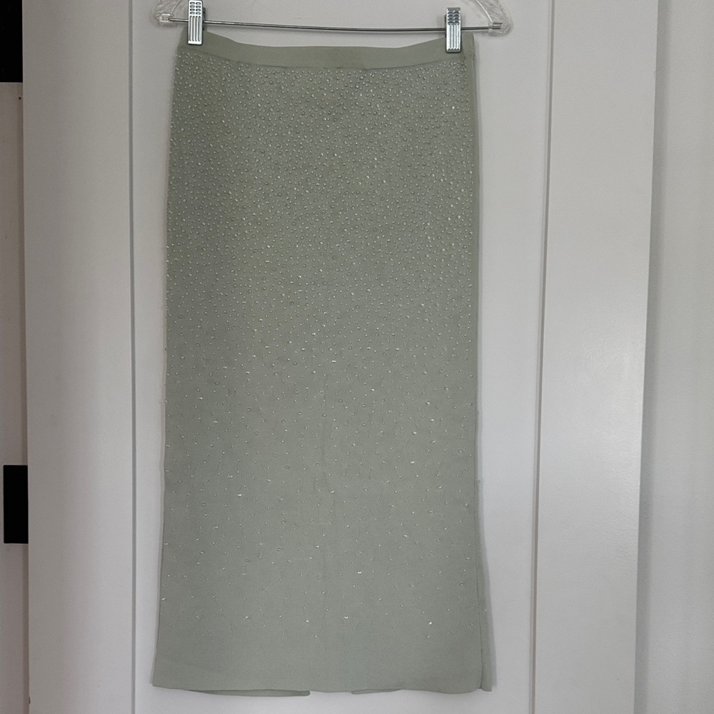 Zara Women's Pencil Skirt in Light Gray